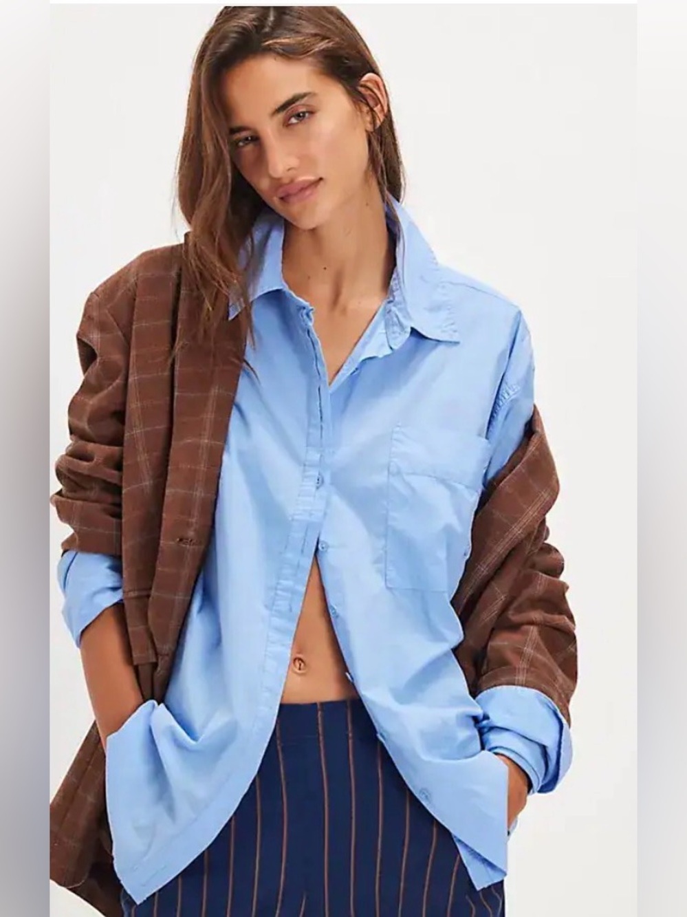 We the free Hallie French cuff shirt